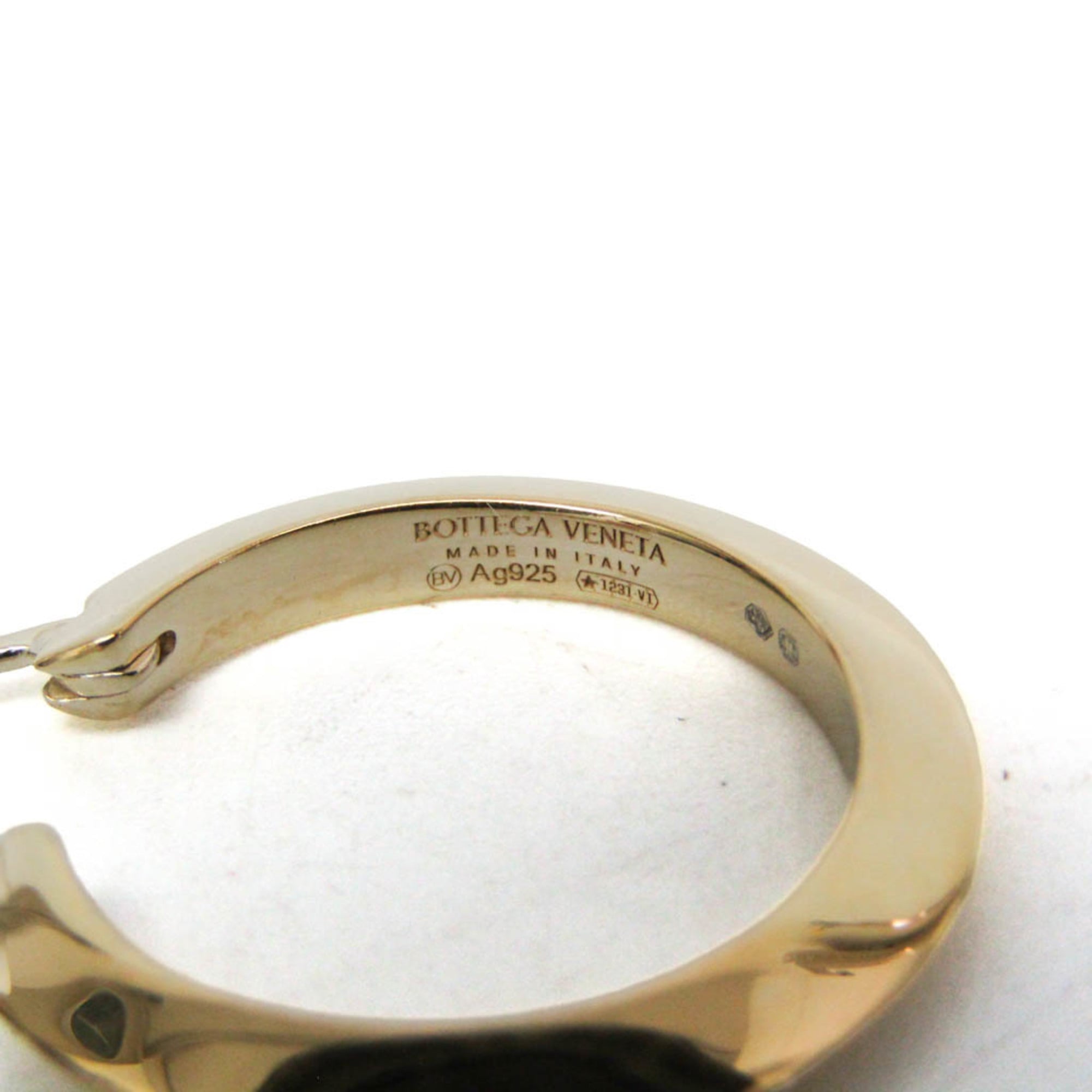 Bottega Veneta Essential Silver Hoop Earrings Gold — Like New