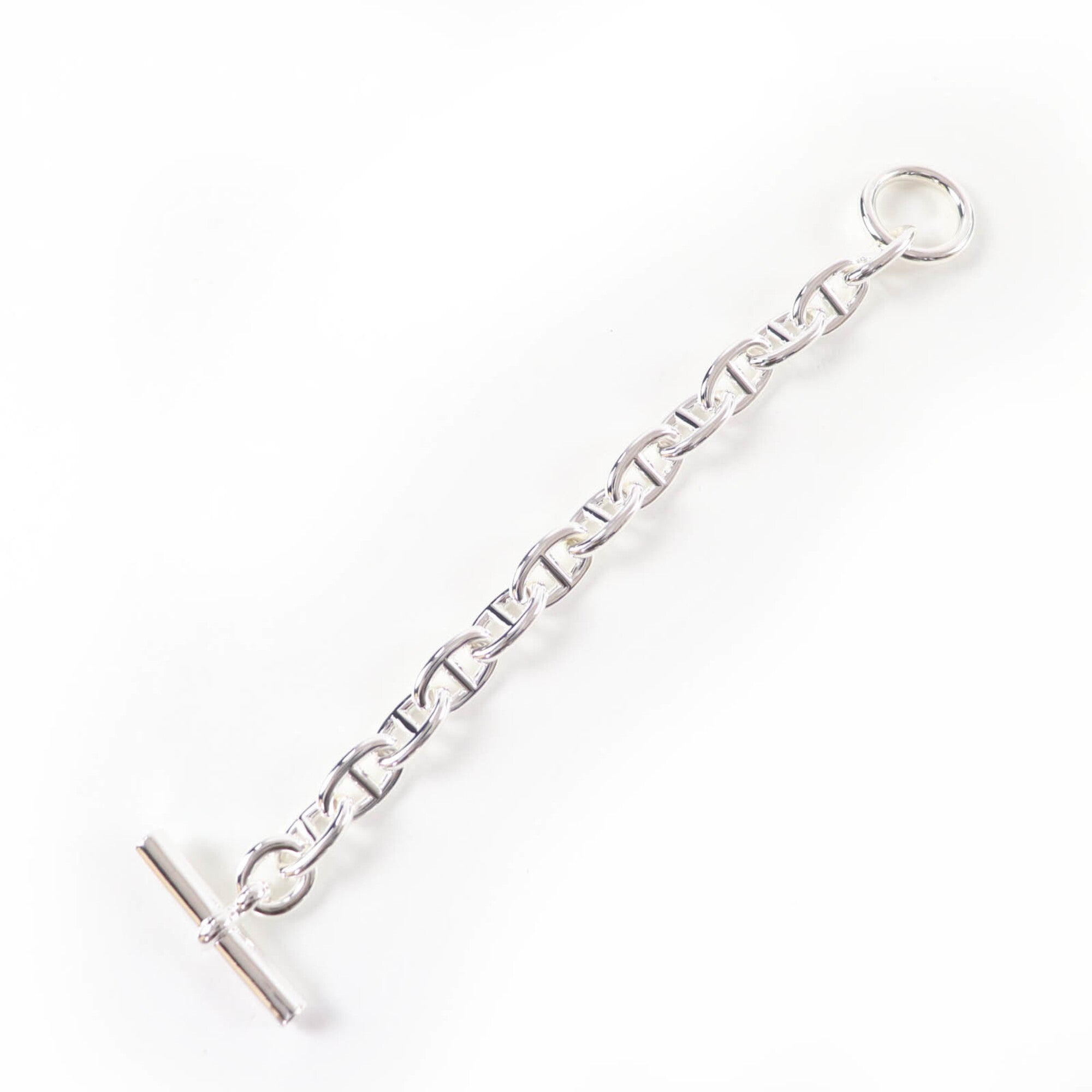 HERMES Chaine d'Ancre MM AG925 Bracelet Bangle, 13 links, Made in France, 2023 model, Weight: 49.36g, Women's — Like New
