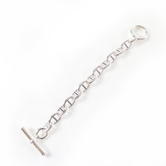 HERMES Chaine d'Ancre MM AG925 Bracelet Bangle, 13 links, Made in France, 2023 model, Weight: 49.36g, Women's — Like New