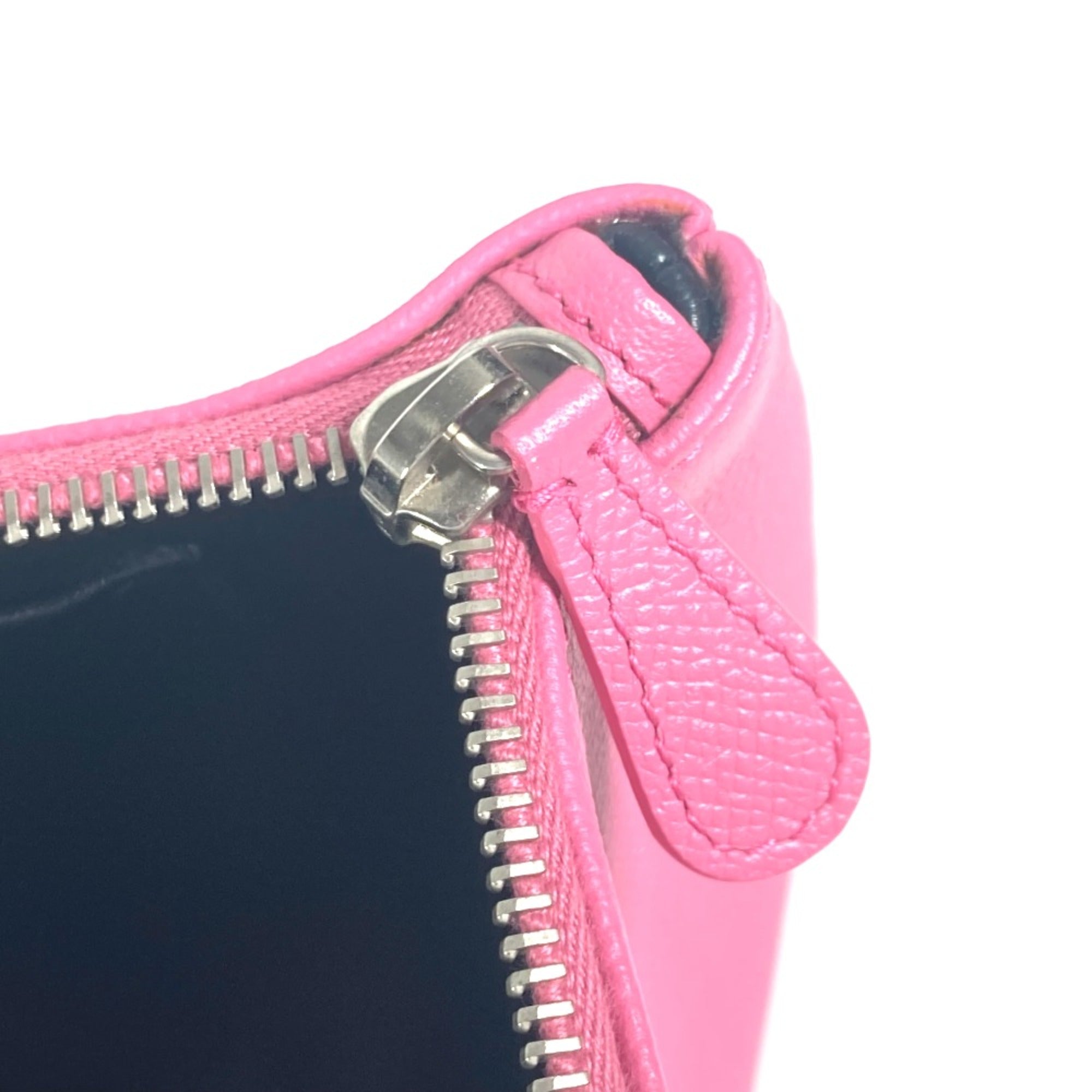Balenciaga 545773 logo pouch bag Clutch bag pink Black — Like New