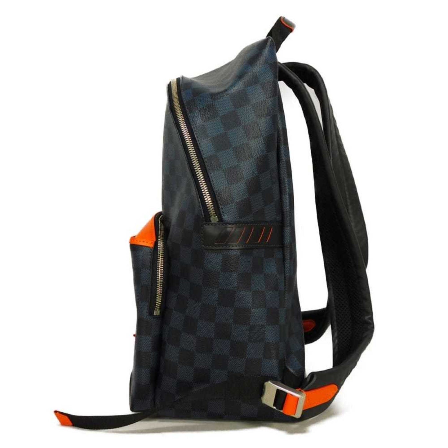 Louis Vuitton Discovery Daypack Rucksack, Navy, 19AW Damier Cobalt Lace, Orange, N40157, Men's Bag