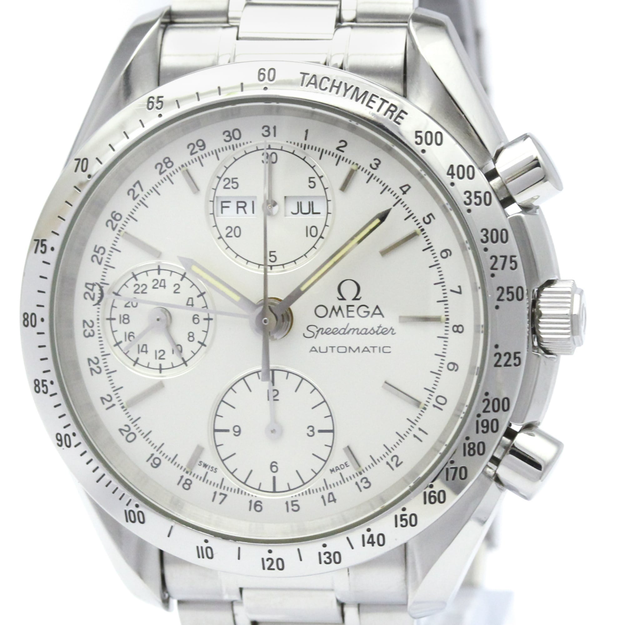 OMEGA Speedmaster Triple Date Steel Automatic Watch 3521.30 Polished — Very Good