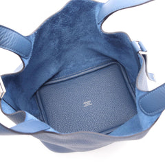 Hermes Picotin Lock PM Blue Tie Handbag, Taurillon Clemence Leather, Women's — New - Store Return