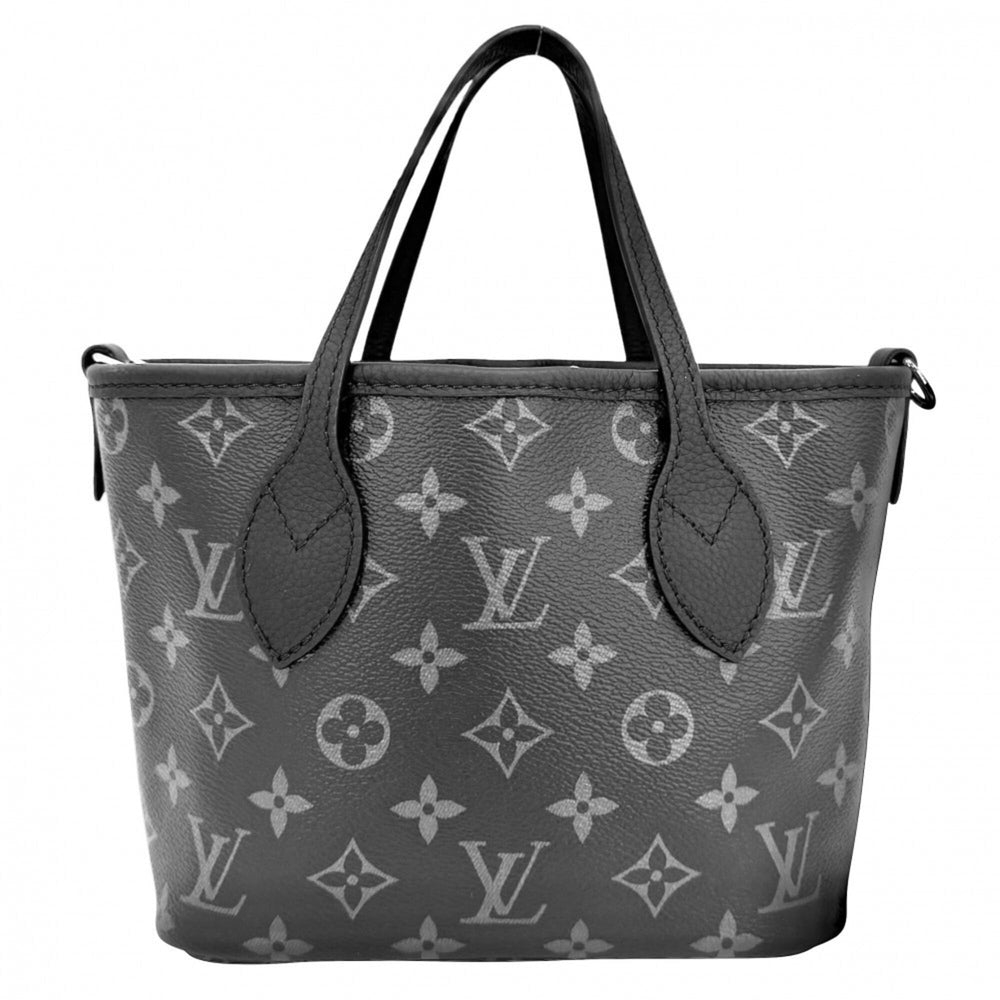 Louis Vuitton Women's Monogram Eclipse Neverfull Inside Out BB Handbag/Shoulder Bag, Reversible, Black, Silver Hardware, M15210 — Like New