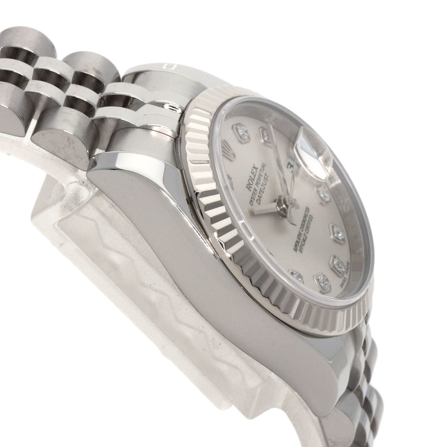 Rolex 179174G Datejust 10P Diamond Watch Stainless Steel SS K18WG Ladies ROLEX