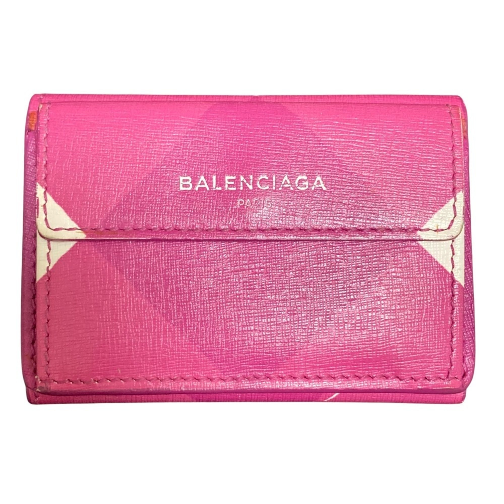 BALENCIAGA Paper Mini Wallet 410133 Pink Purple Women's