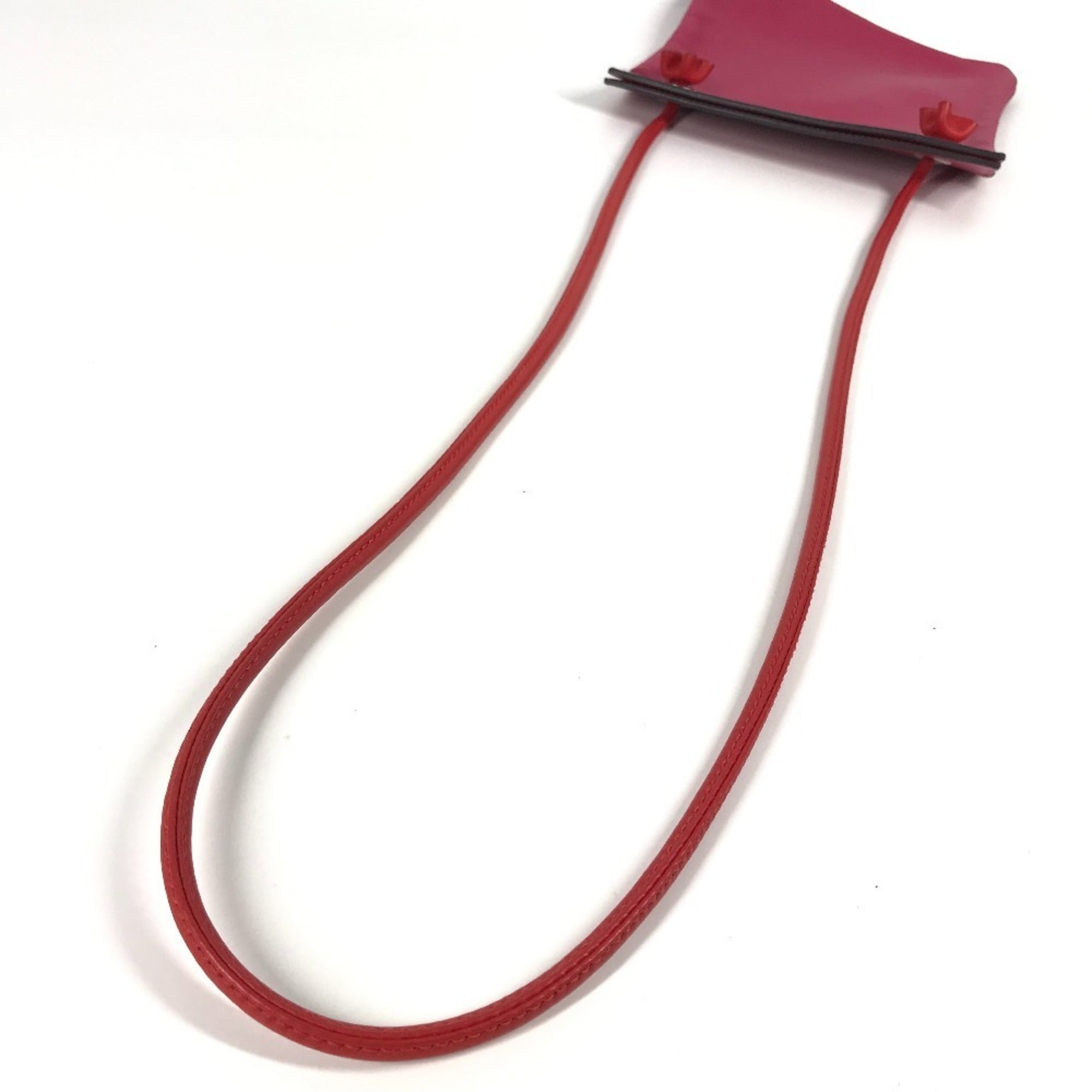 HERMES Bicolor Sac Aline Mini Pochette Shoulder Bag in Pink Leather — Like New