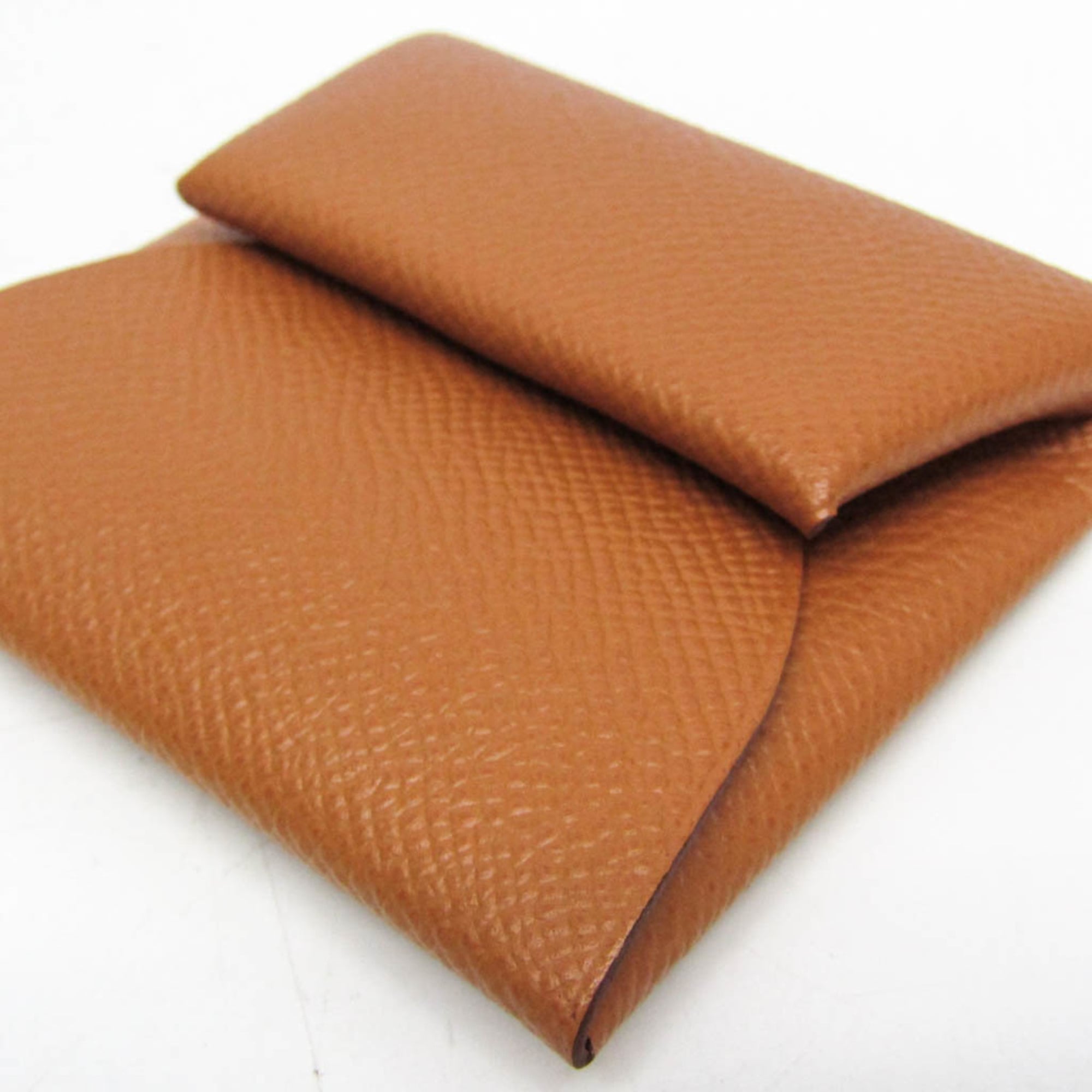 Hermes Bastia Men,Women Epsom Leather Coin Purse/coin Case Brown
