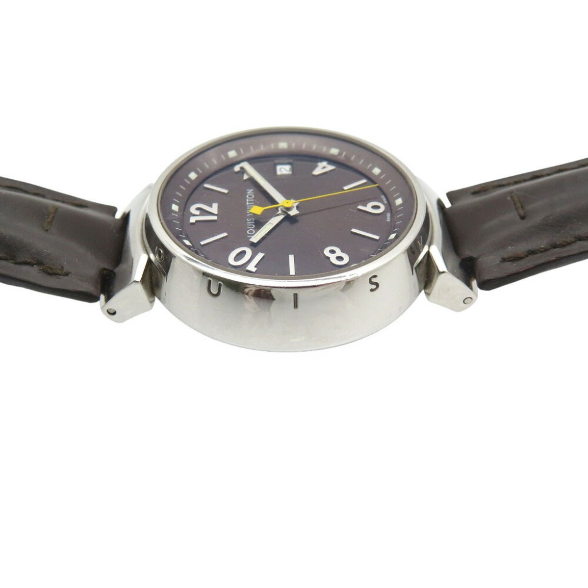 Louis Vuitton Tambour Q1311 Quartz Watch SS/Leather Brown LV 1419LOUIS VUITTON Women's — Fair