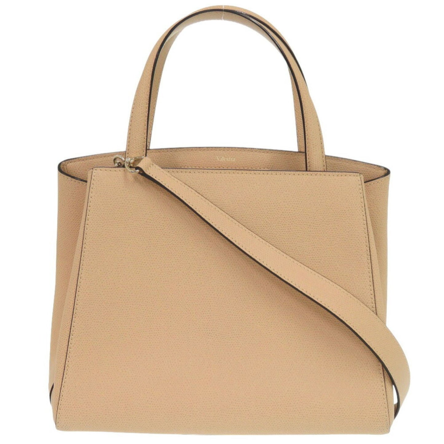 Valextra Triennale Medium Leather Handbag in Pink Beige (0473)