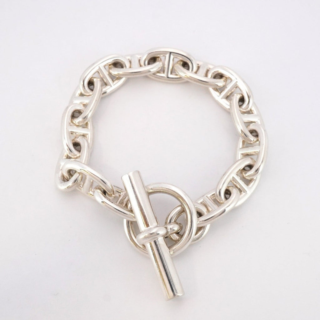 Hermes Chaine d'Ancre Bracelet, MM, 14 Links, Silver 925, Women's