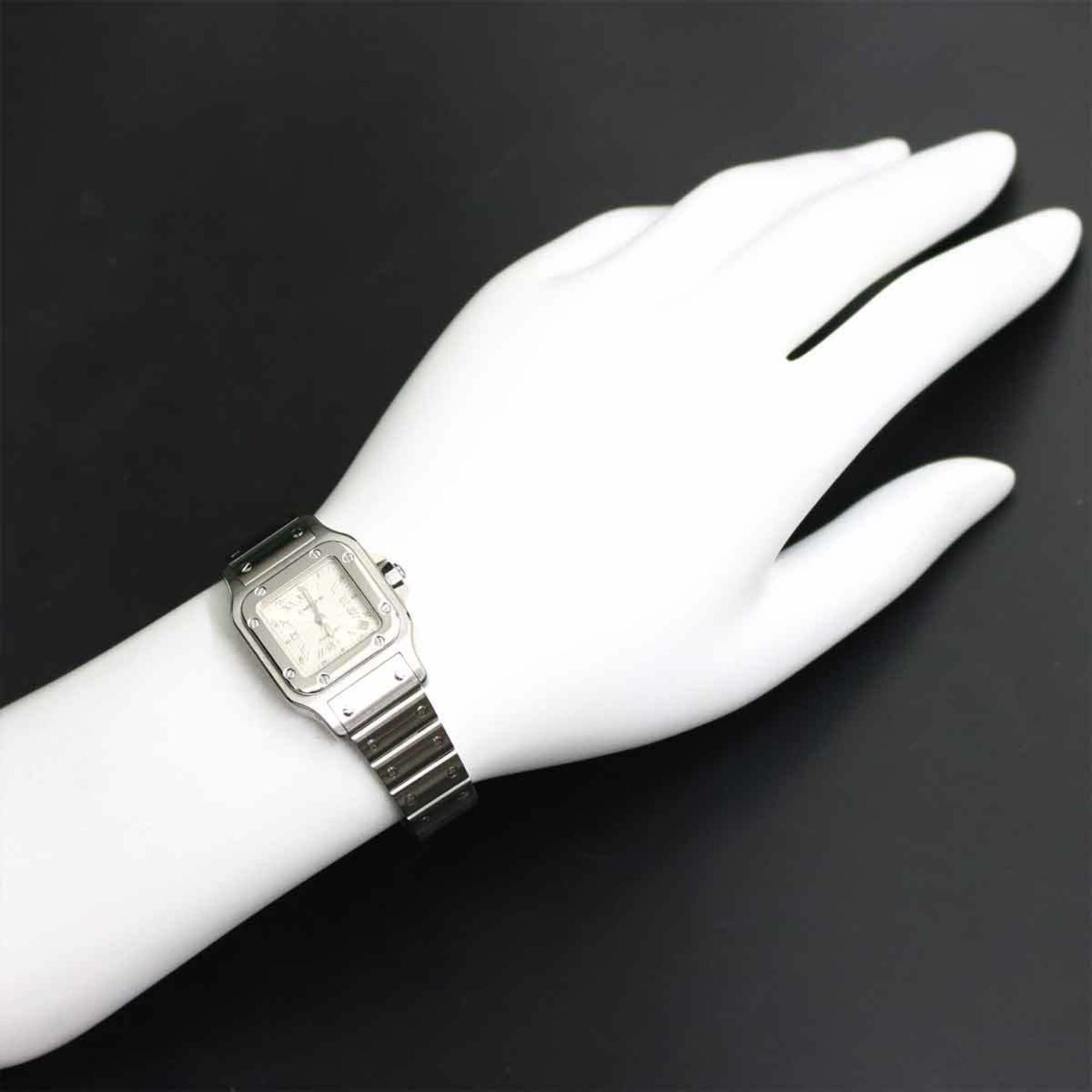 Cartier Santos Galbee SM W20044D6 Ladies' Watch, Date, Silver, Automatic Movement — Like New