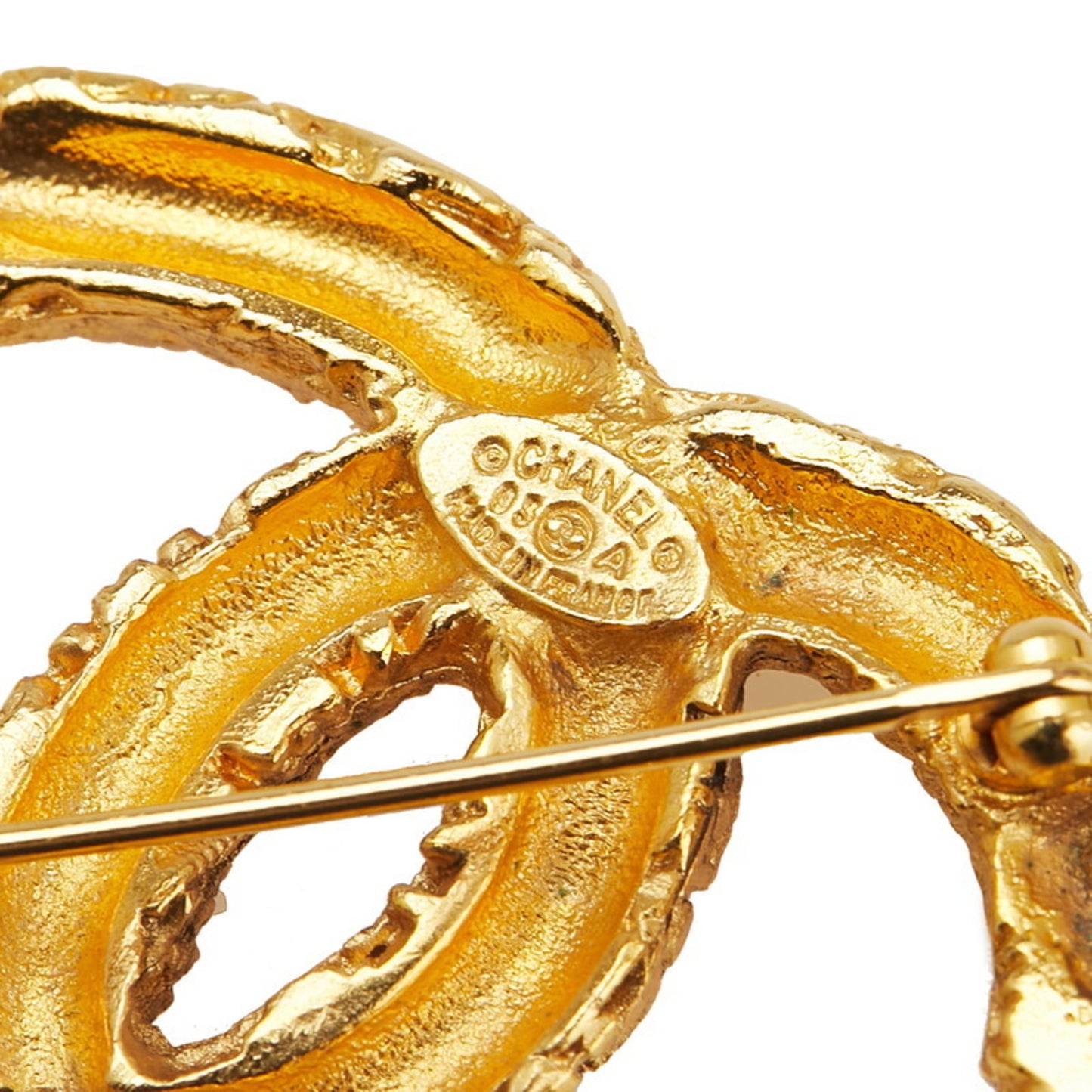 Vintage Chanel Coco Mark Lava Tassel Brooch, Gold Plated, Women's