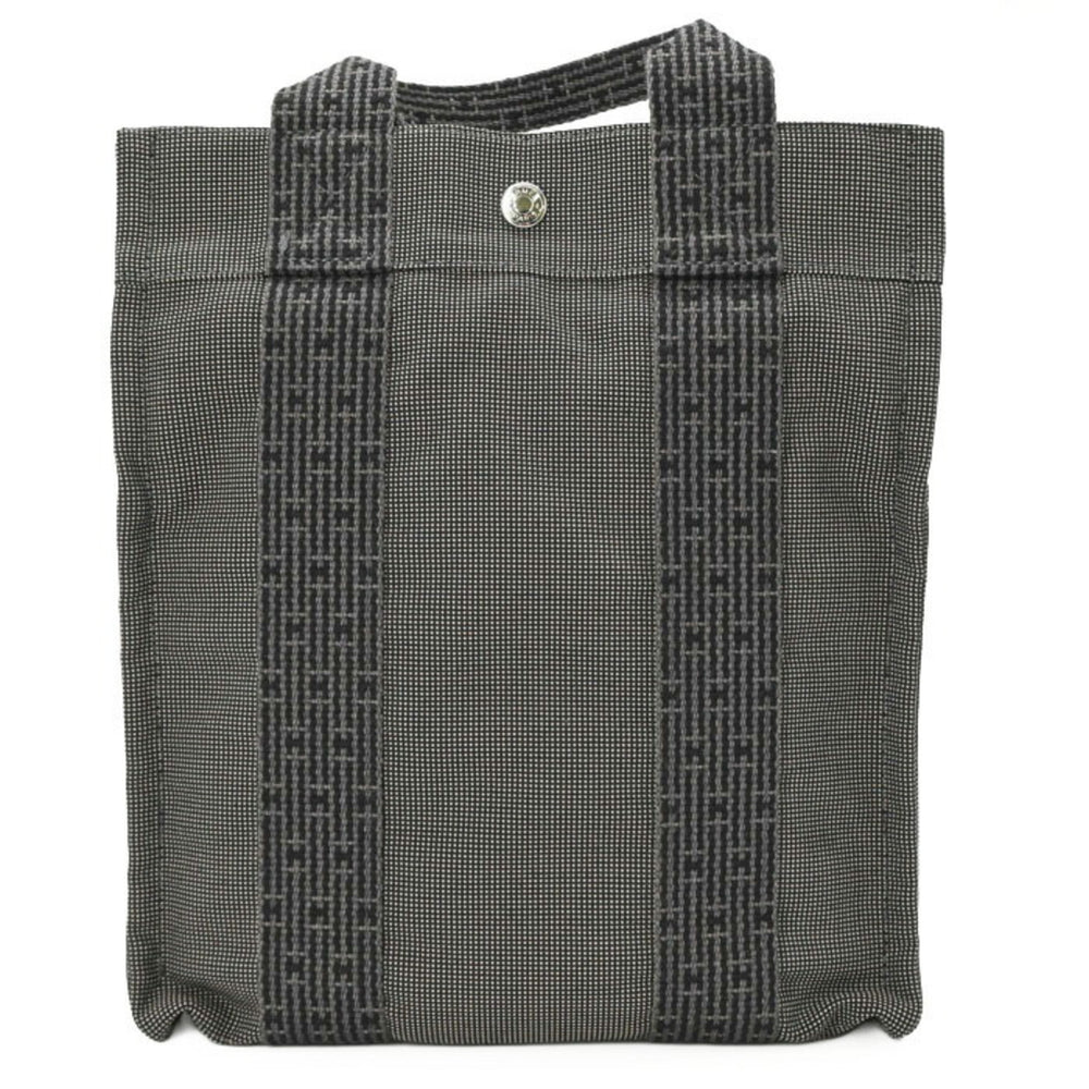 HERMES Hermes Herline Ad PM Canvas Tote Bag Backpack for Men and Women, Gray/Black — Like New