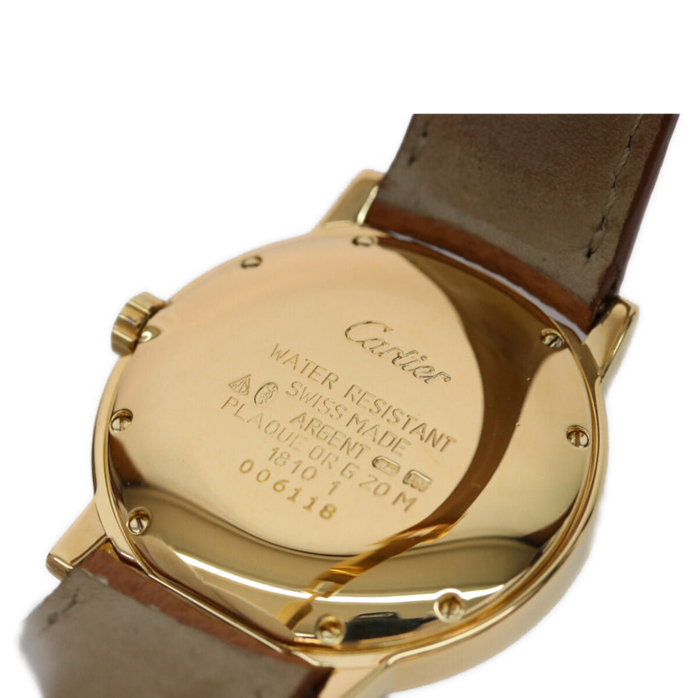 Cartier W1006922 925 Must de Ronde LM Vermeil Small Seconds Trinity Watch Gold Ivory Dial Ladies — Like New