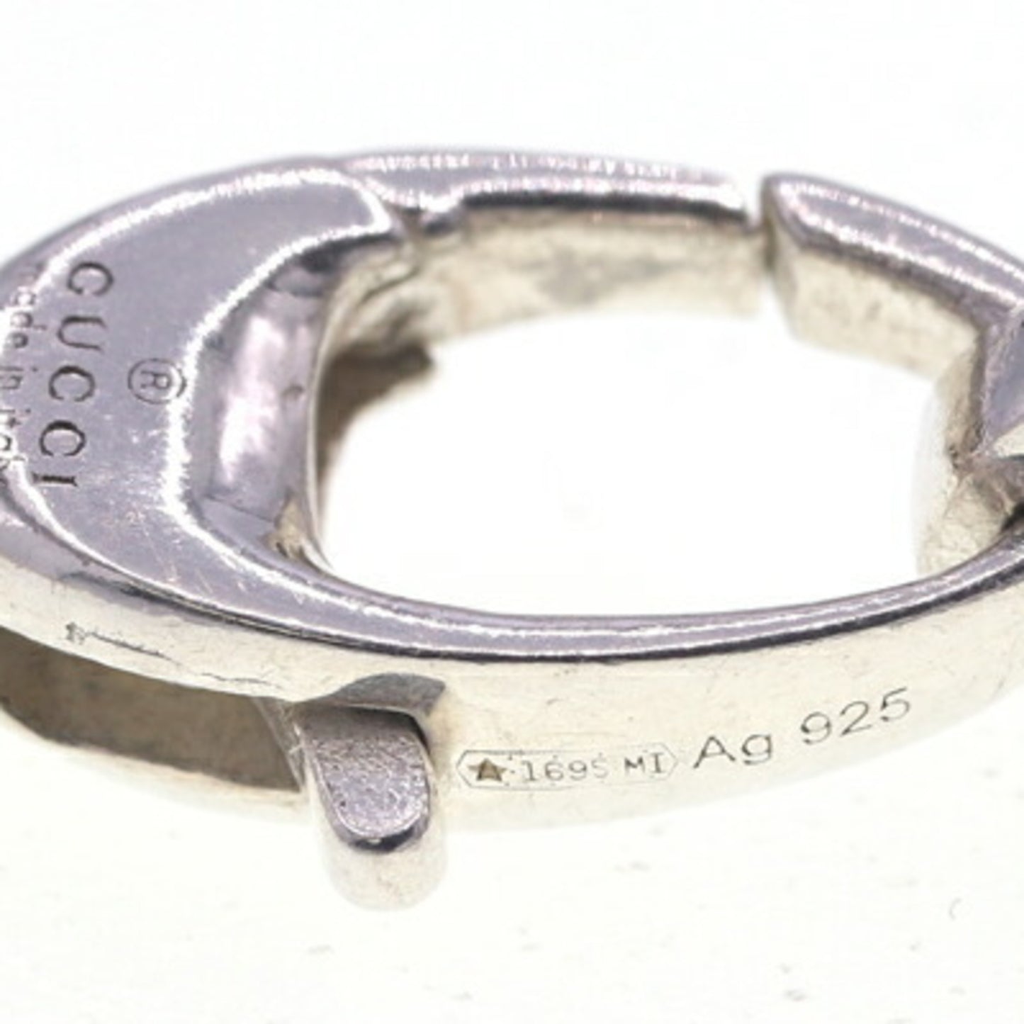 Gucci Double G Necklace 190489 SV Sterling Silver 925 Pendant Choker Interlocking Women's Men's GUCCI