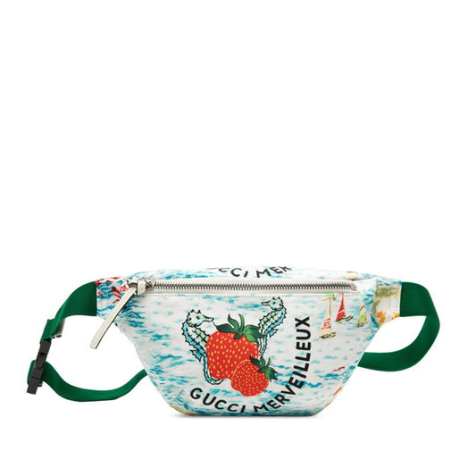 Gucci Children's Strawberry Seahorse Body Bag/Waist Bag 502095 Blue Multicolor Nylon Women's GUCCI