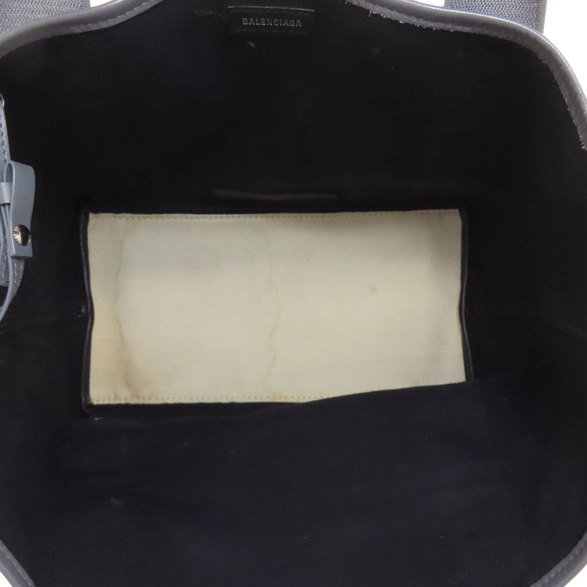 Balenciaga Navy Cabas Tote Bag Canvas Women's