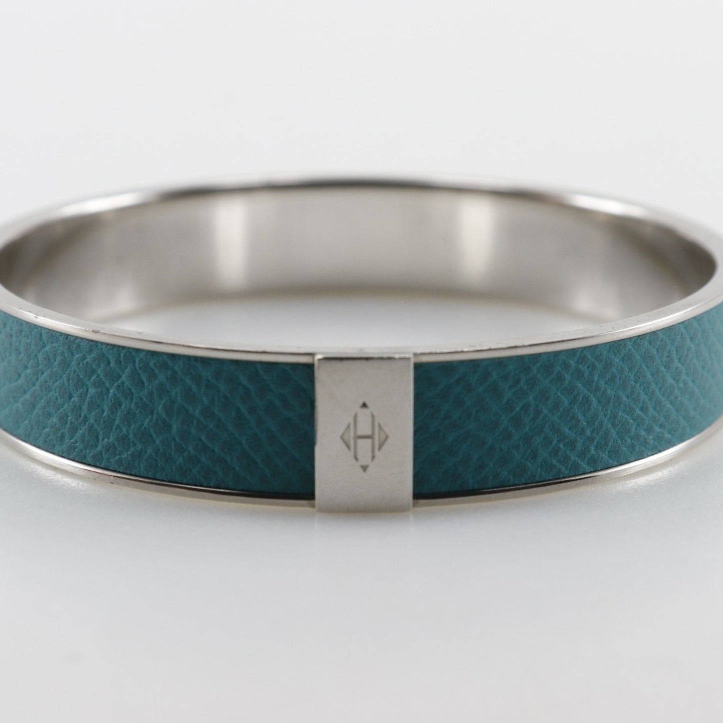 Hermes HERMES KAWAII Bangle x Veau Epsom Blue Paon Silver/Blue Approx. 27.3g Cute Women's