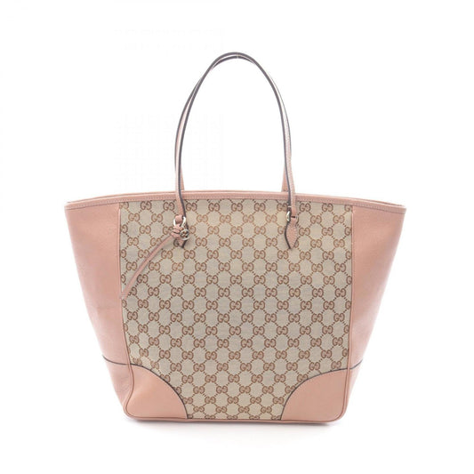Gucci Bree Guccissima Tote Bag, Canvas and Leather, Women's, Beige Pink, 323671