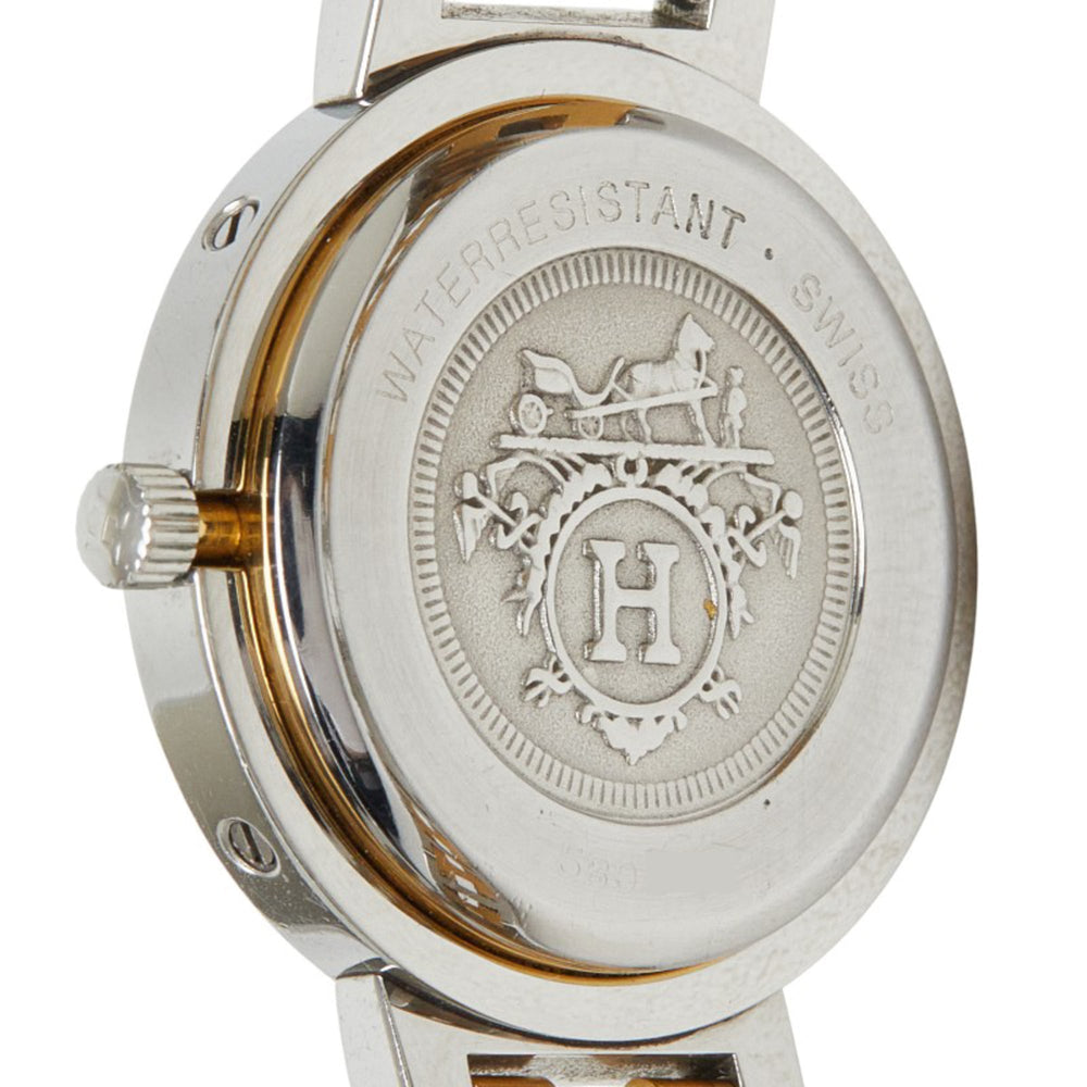 Hermes Clipper Watch CL3.240 Quartz White Dial Stainless Steel Women's HERMES — Good