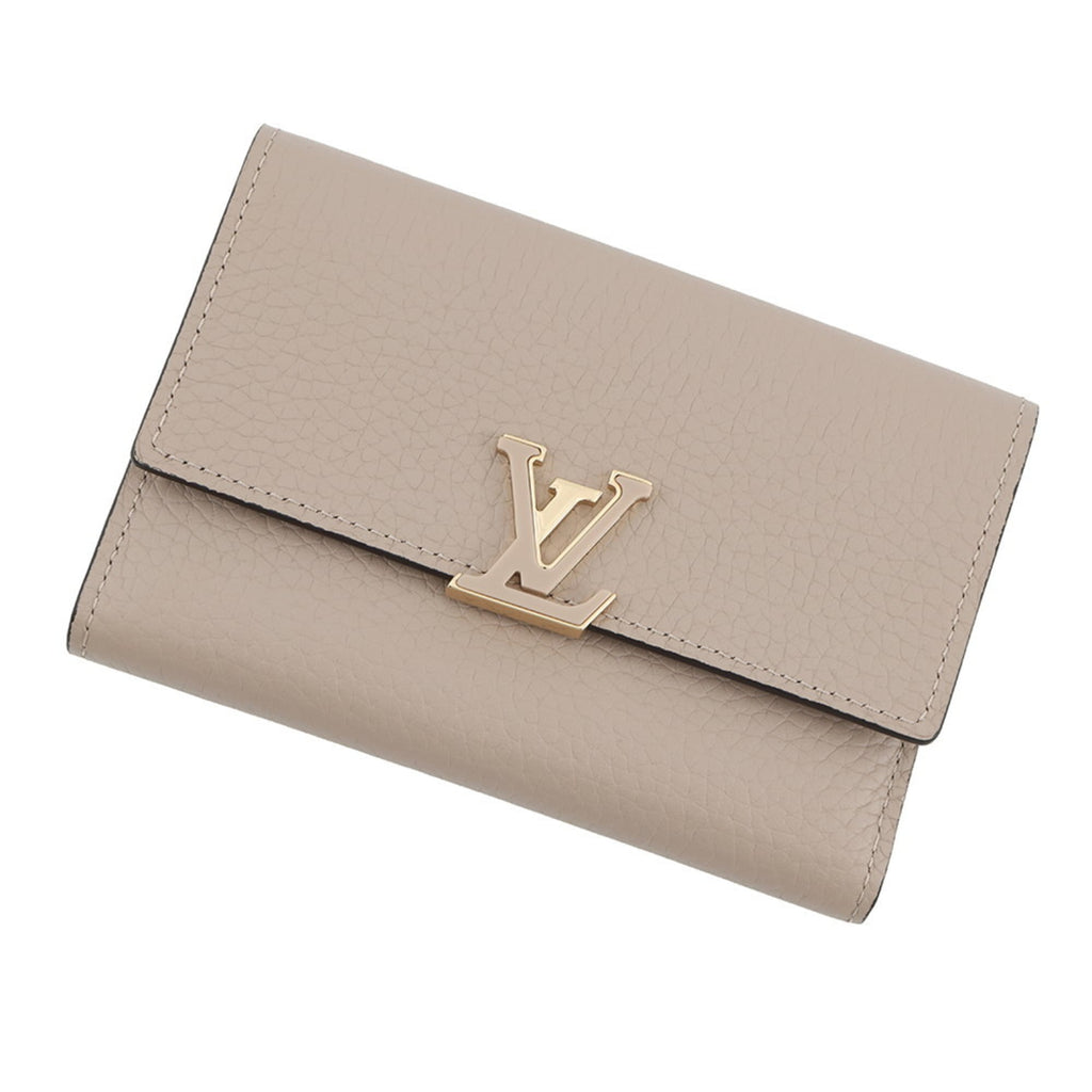 Louis Vuitton Tri-fold Wallet, Taurillon Leather, Portefeuille Capucines Compact, M62159
