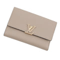 Louis Vuitton Tri-fold Wallet, Taurillon Leather, Portefeuille Capucines Compact, M62159