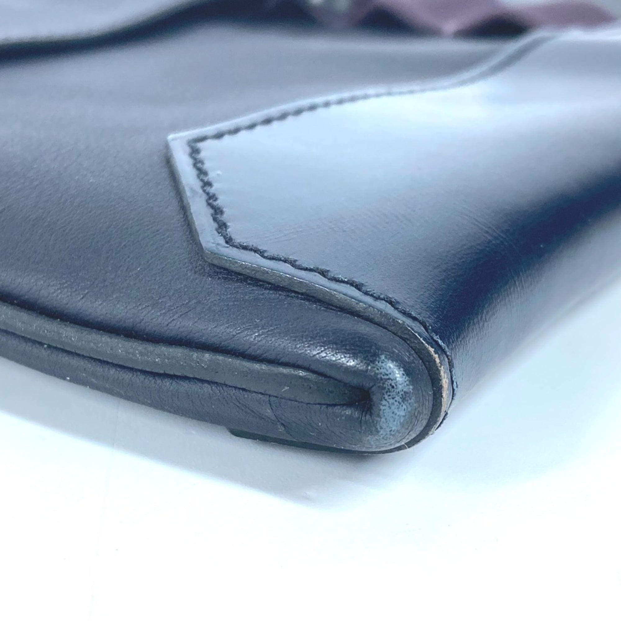 HERMES City Slide Pouch Clutch Bag for Men, Navy ME-240905-6 — Like New