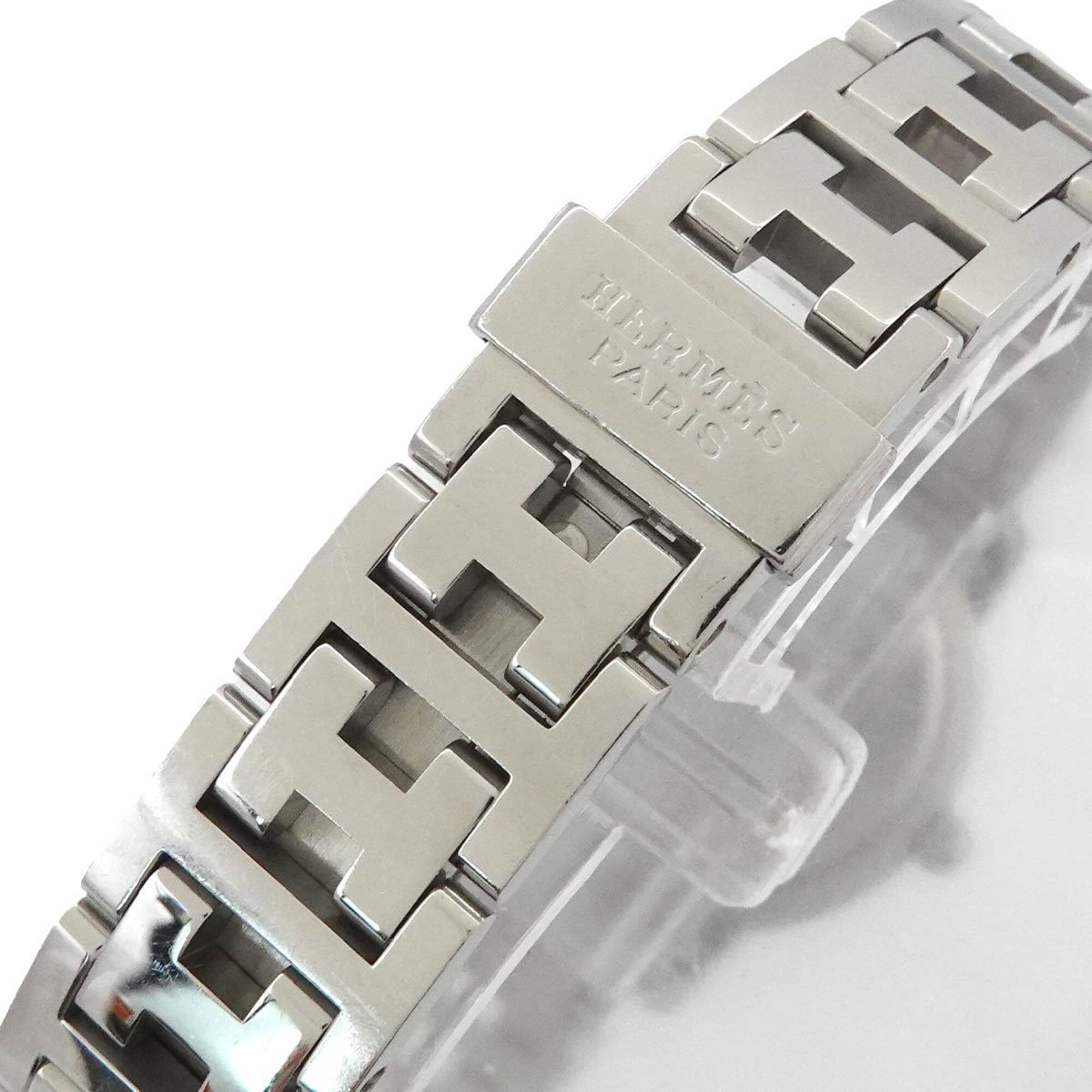 Hermes Clipper Nacre CL4 210 Women's Watch, Date Display, Pink Shell, Quartz Watch — Very Good