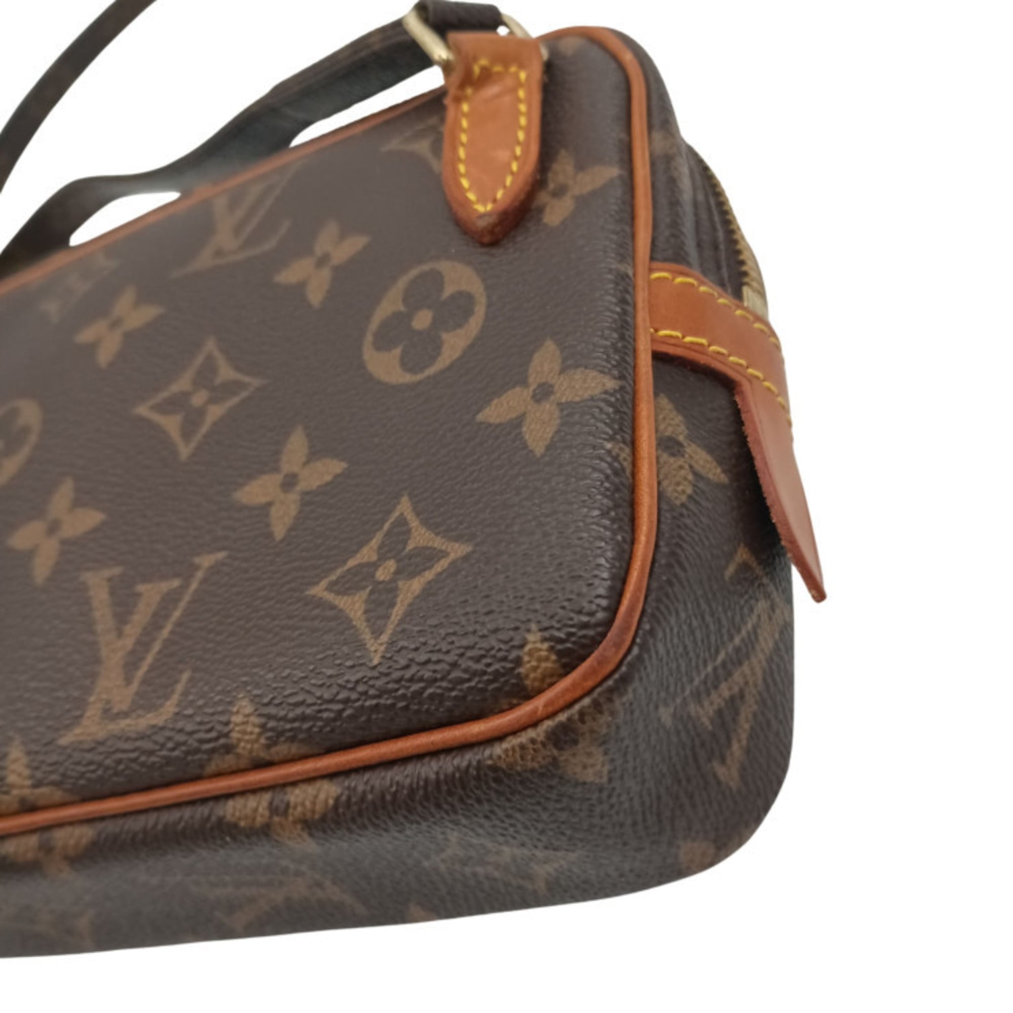 LOUIS VUITTON Monogram Marly Bandouliere Shoulder Bag M51828 Brown Leather Men's and Women's Pochette