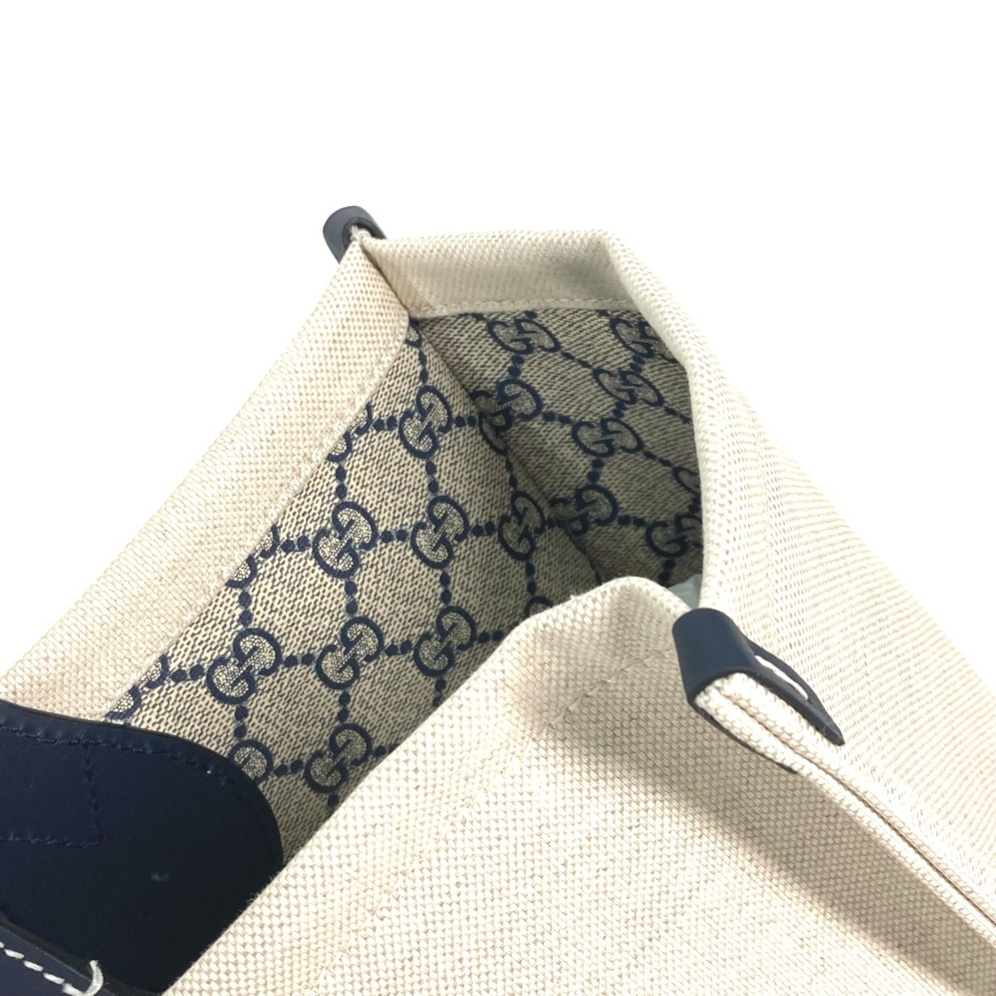Gucci 772176 Japan limited JAPAN Shoulder Bag Shoulder Bag Tote Bag BeigeBased x Black Dark Navy Based — Like New