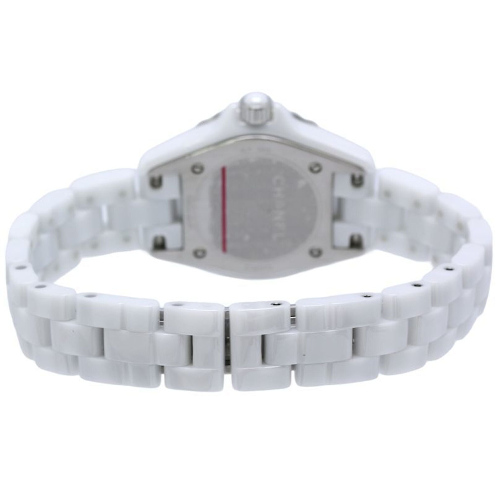 CHANEL J12 Diamond Bezel 8P H2572 Women's Watch White Ceramic x Stainless Steel 40445 — Good