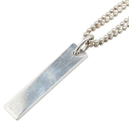 Gucci Plate Double Ball Chain Necklace SV925 Silver Women's GUCCI