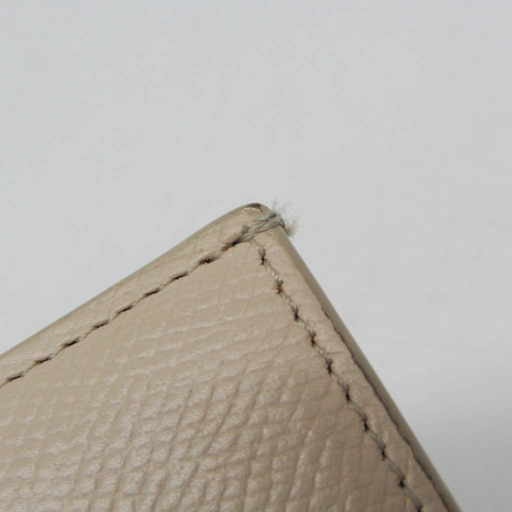 Celine Large Strap Wallet 10B633 Women's  Calfskin Long Wallet (bi-fold) Light Beige