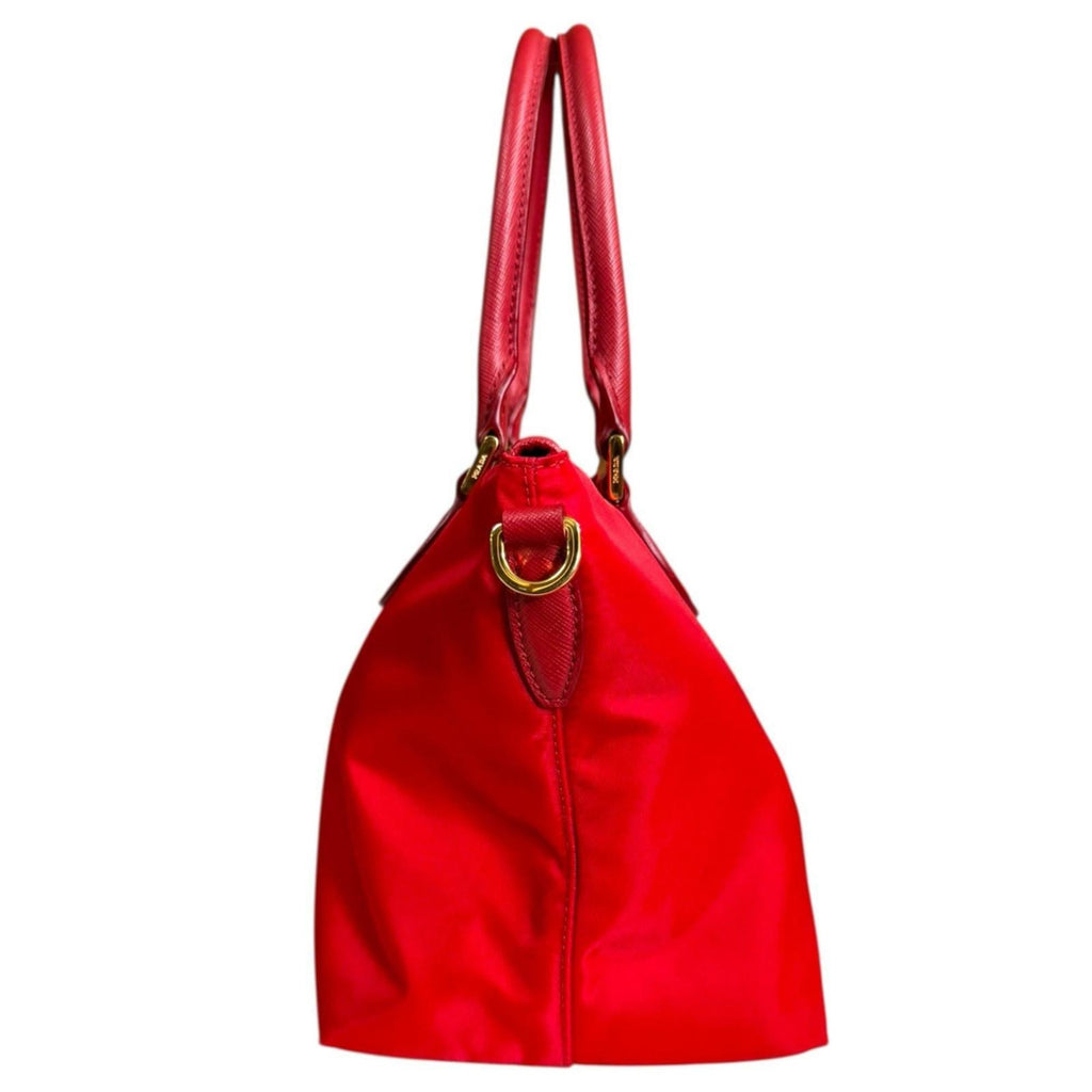 Prada Shoulder Bag, Nylon 1BA275, Red, Women's, Pre-owned, 2-Way