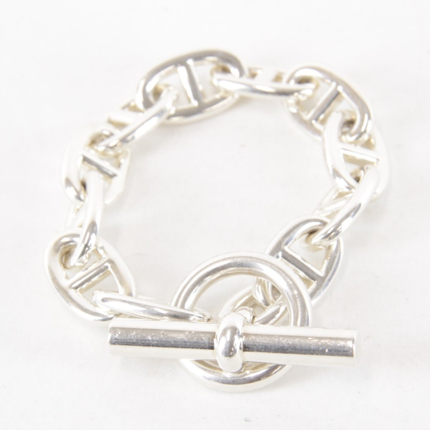 HERMES 11-link, 101g Chaine d'Ancre TGM Bracelet in 925 Silver for Women