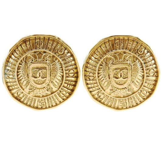 CHANEL 31 RUE CAMBON Cambon Earrings, Vintage, Gold Plated, Approx. 23.0g, CAMBON, Women's
