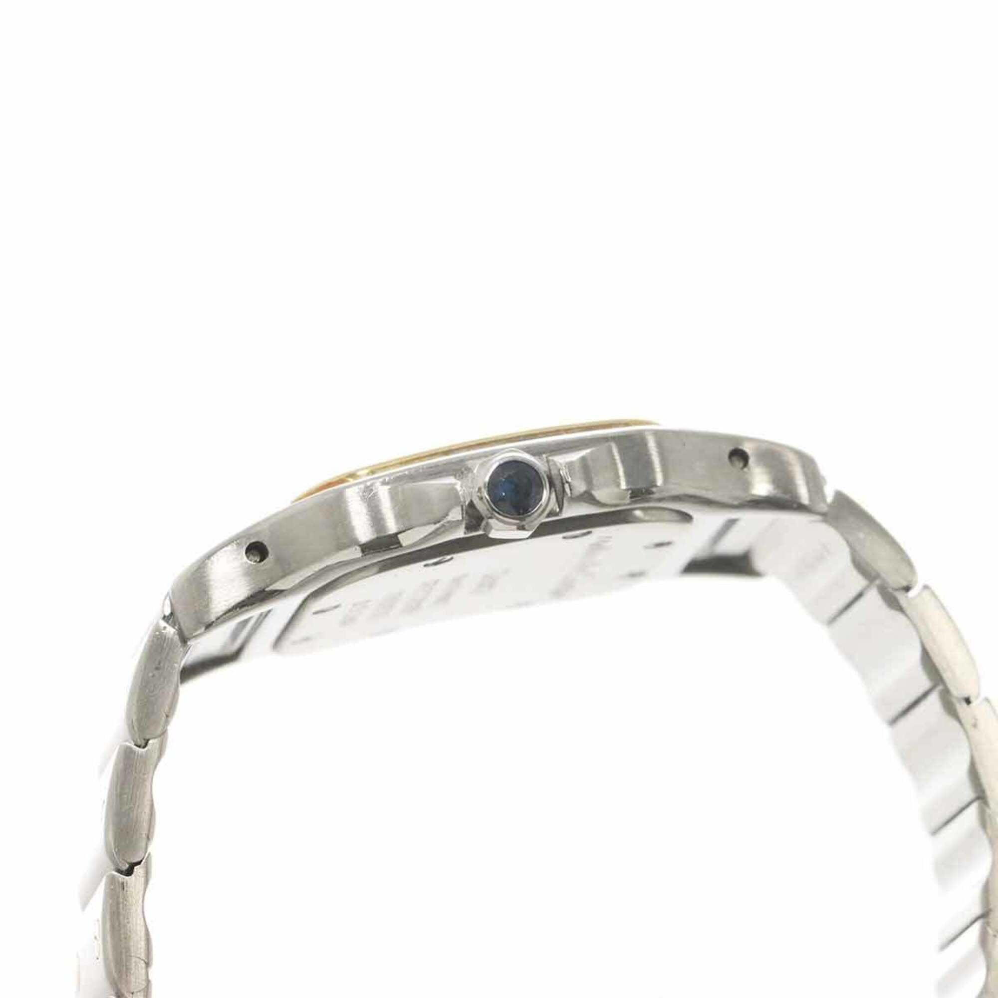 Cartier Santos Galbee SM W20012C4 Two-Tone Ladies' Watch, Ivory & 18K Yellow Gold, Quartz Watch — Very Good