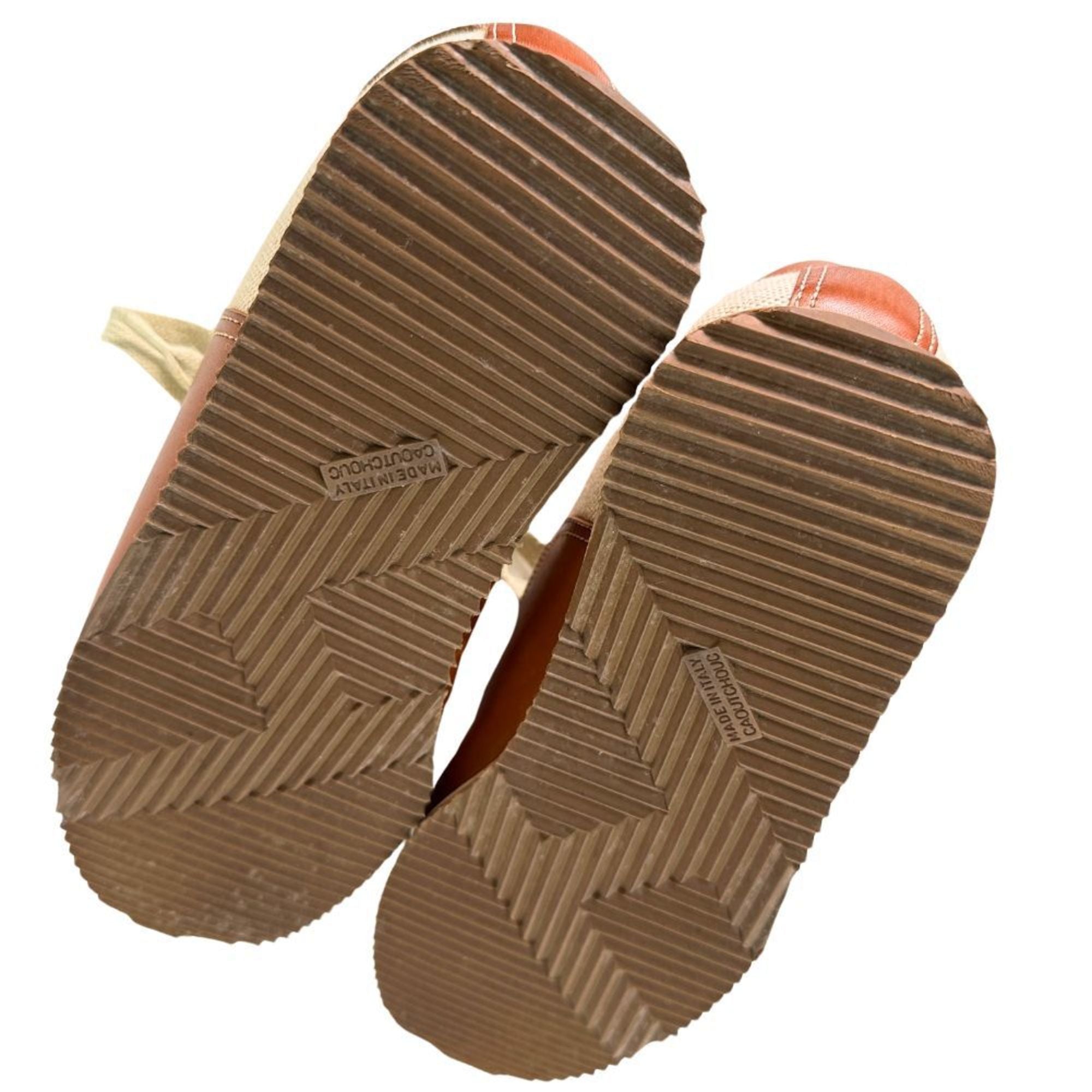 Hermes HERMES Quick Sneaker H Leather x Canvas Brown Women's