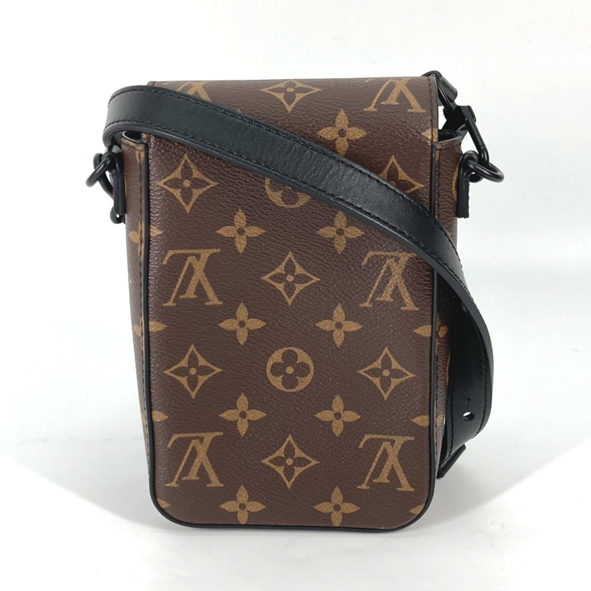 LOUIS VUITTON M81522 Monogram S-Lock Vertical Wearable Wallet Pochette Shoulder Bag Canvas Men's Maroon Brown L-240215-22 — New - Store Return