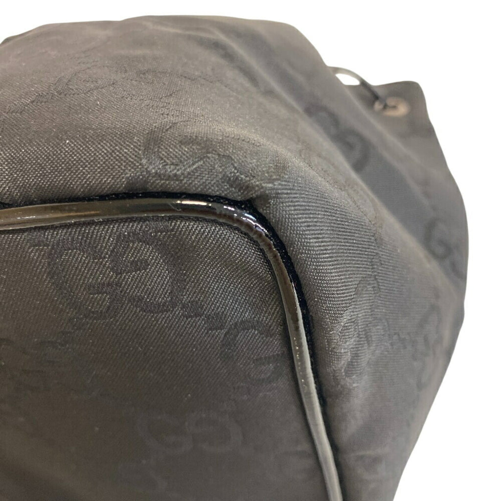 GUCCI 039 0973 002113 Vanity Pouch with GG Pattern, Black