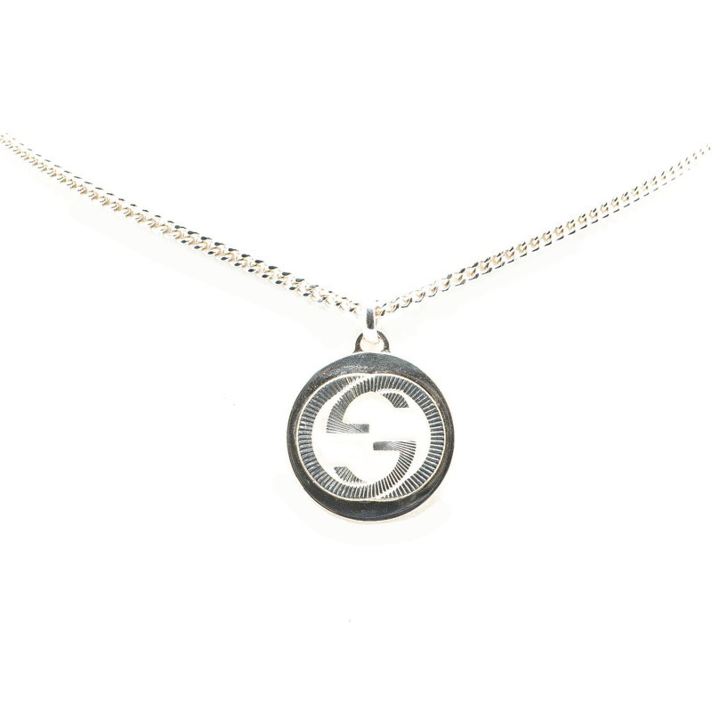 Gucci Interlocking G Chain Pendant Necklace SV925 Silver Women's GUCCI