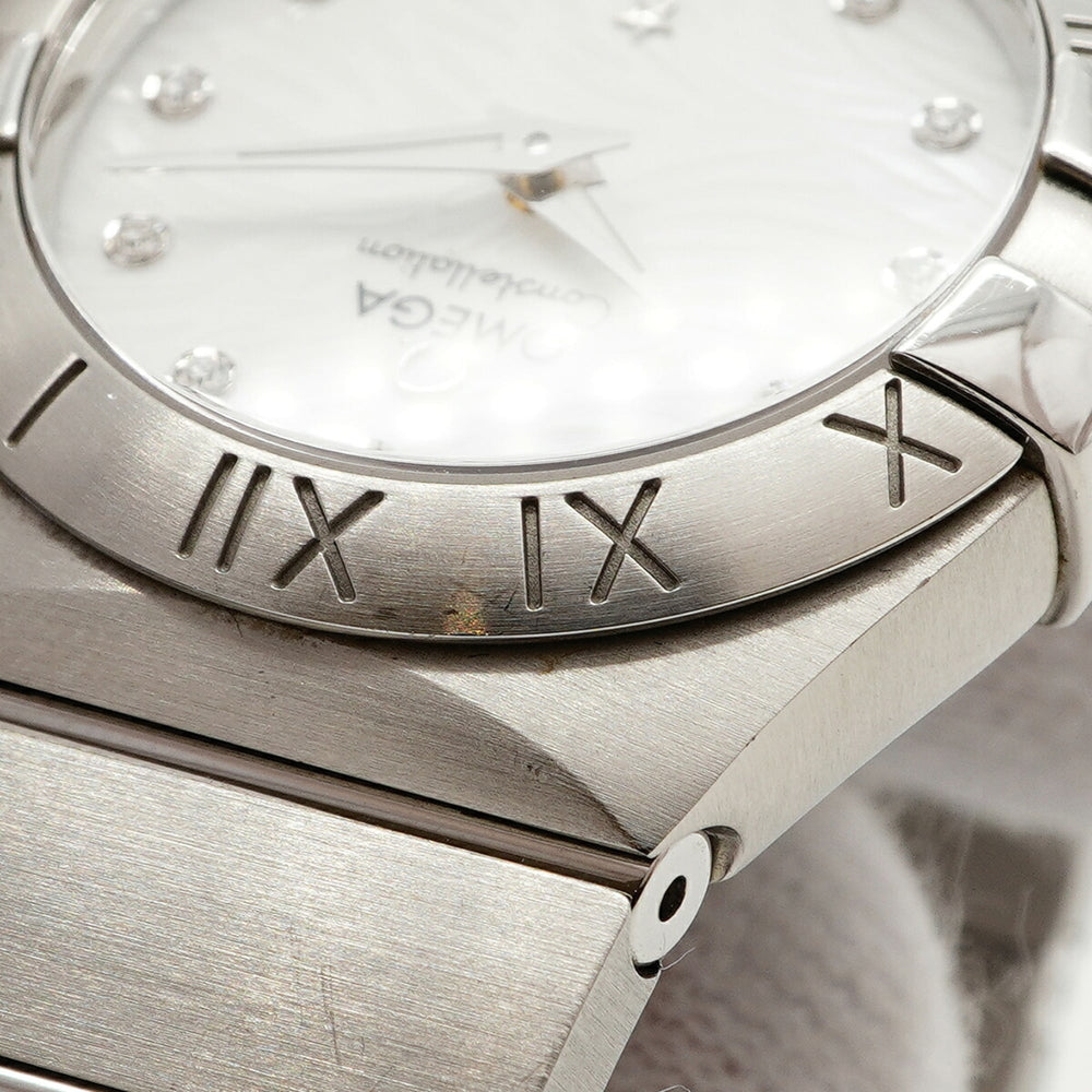 Omega Constellation Plume Diamond 123.10.27.60.55.004 White Dial Women's Watch — Very Good