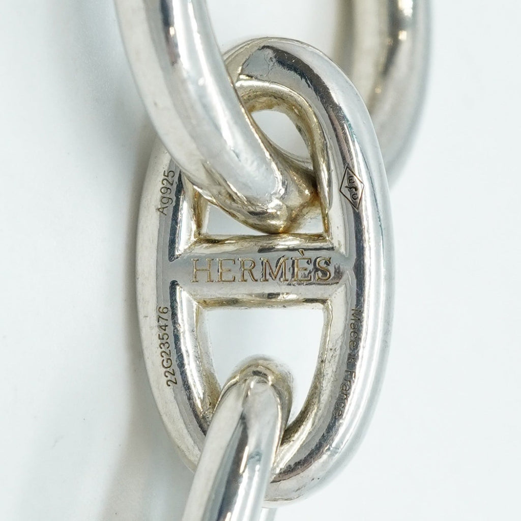 Hermes Hermès Chaine d'Ancre Necklace, GM, 29 Links, Silver 925, Men's/Women's
