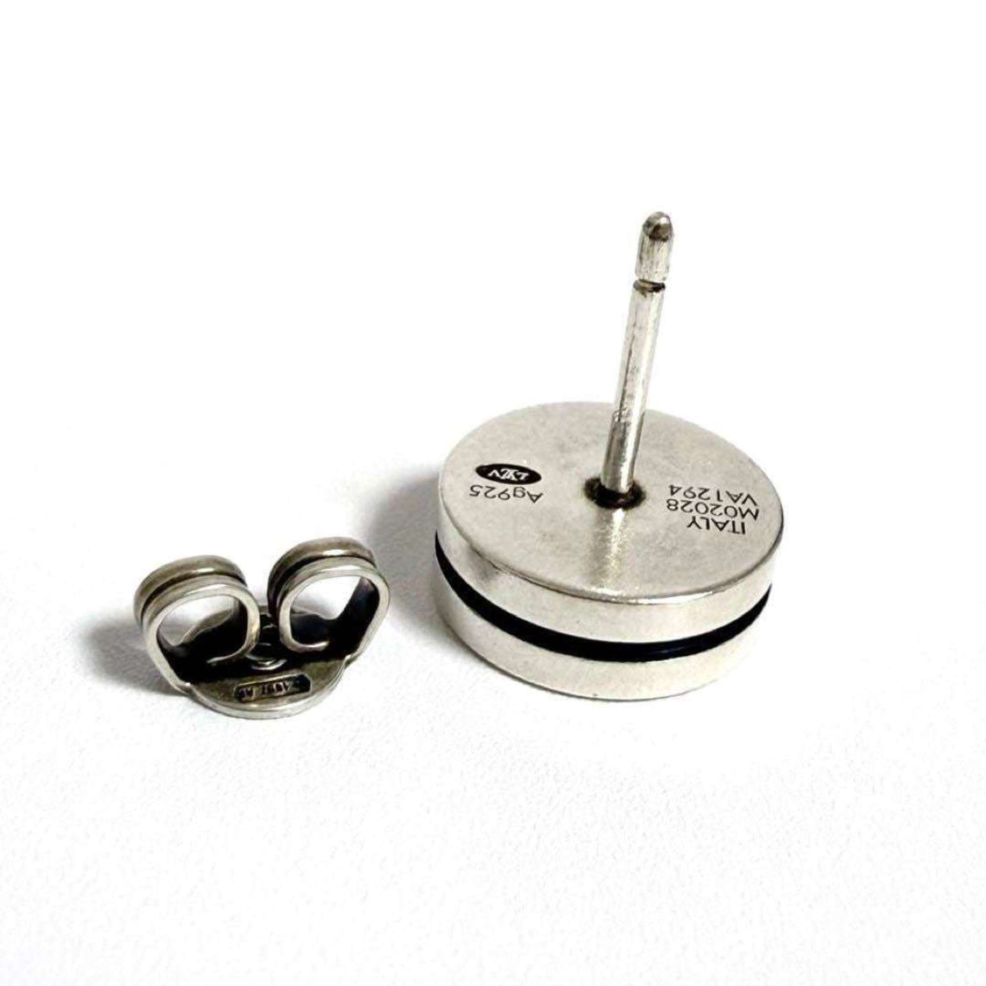 Louis Vuitton Men's Stud Earrings LV Tailor Silver — Like New
