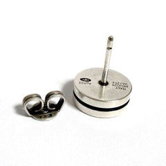 Louis Vuitton Men's Stud Earrings LV Tailor Silver — Like New