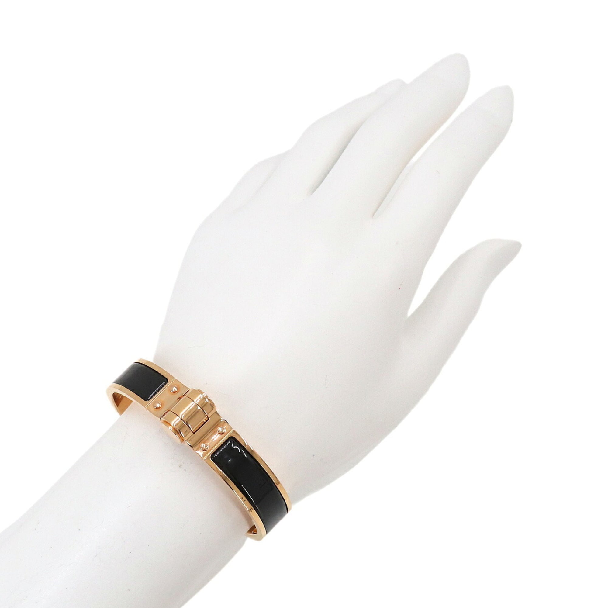 Hermes Charniere PM Bracelet Bangle Black Gold — New - Store Return