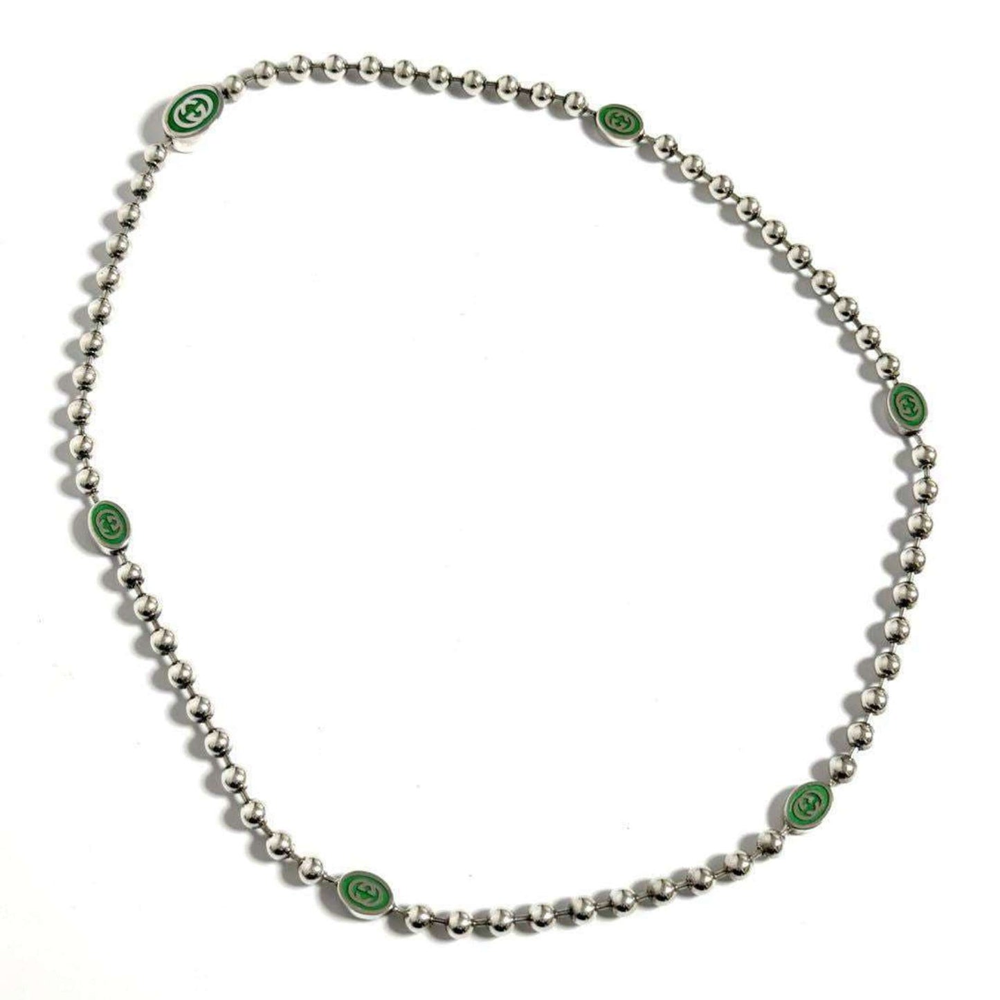 Gucci Men's Women's Necklace Pendant GG Ball Chain