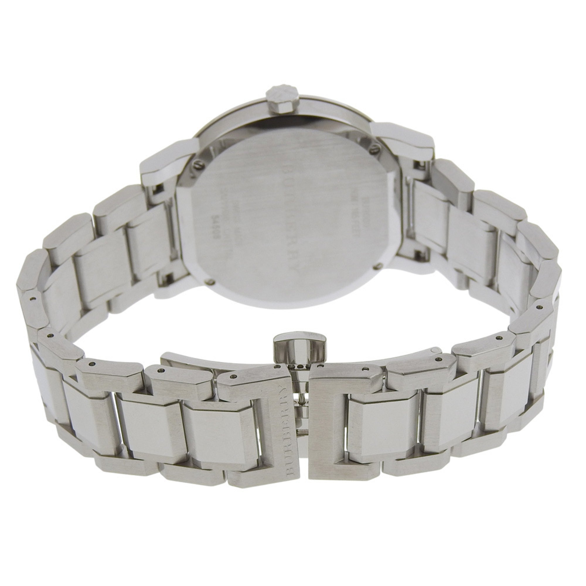 Burberry BU9000 Stainless Steel Watch, Silver, Quartz, Analog Display, Silver Dial, Women's — Very Good