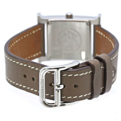 HERMES H-Watch HH1.210.260 WW18 Women's Watch Stainless Steel x Cowhide Leather 40556 — Very Good
